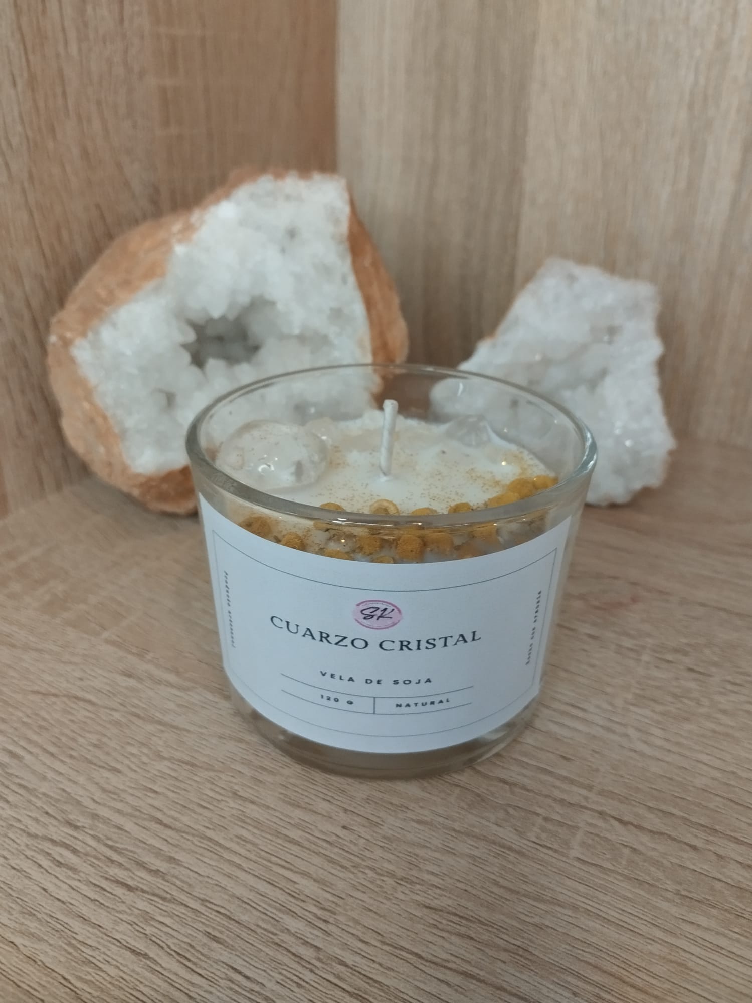 Vela Cuarzo Cristal