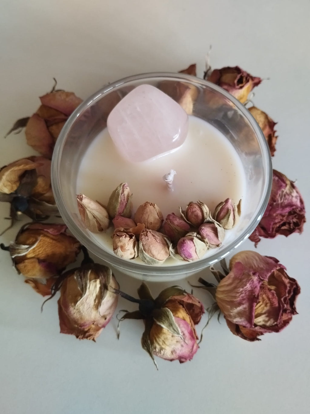 Vela Cuarzo Rosa