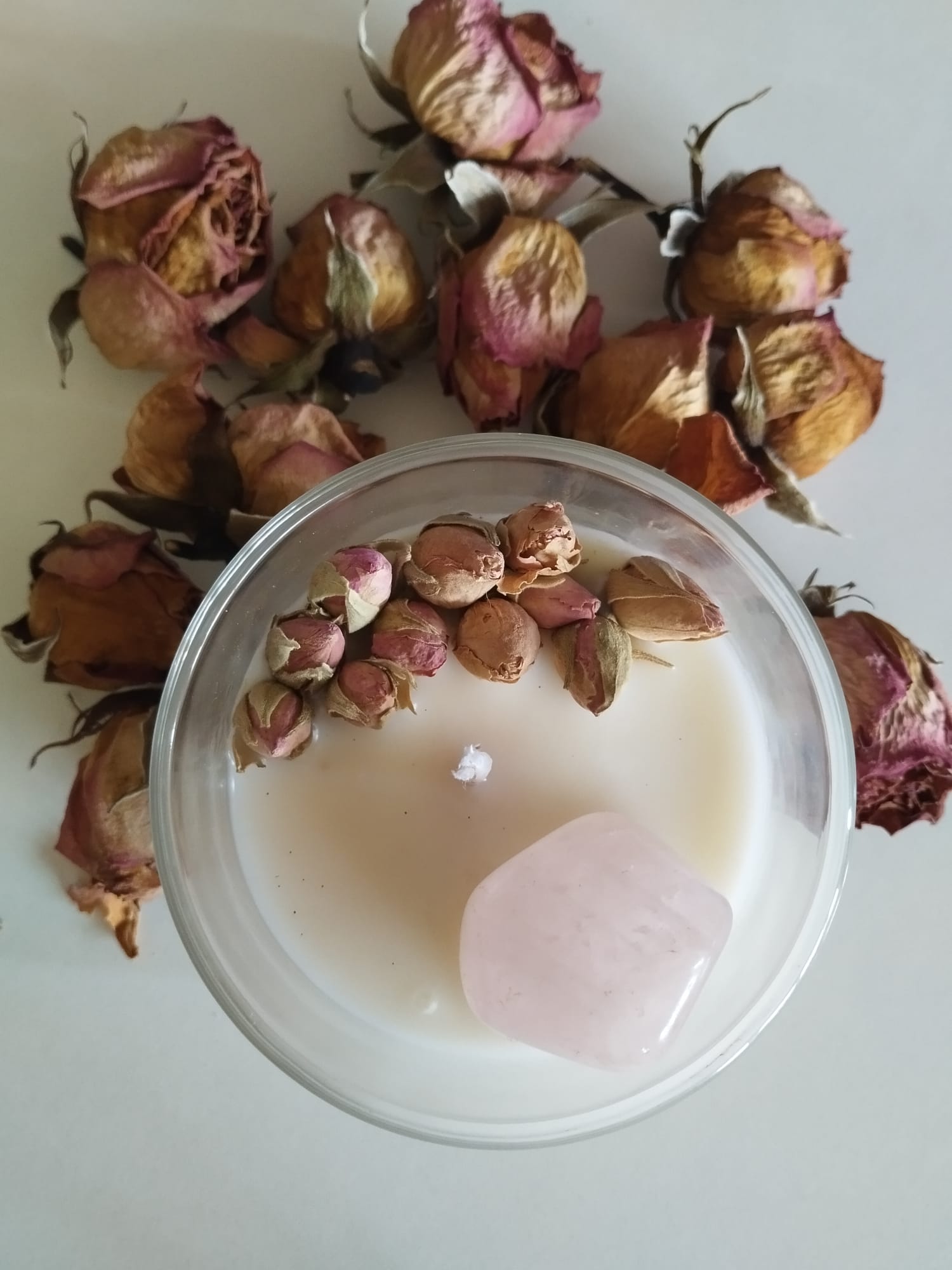 Vela Cuarzo Rosa