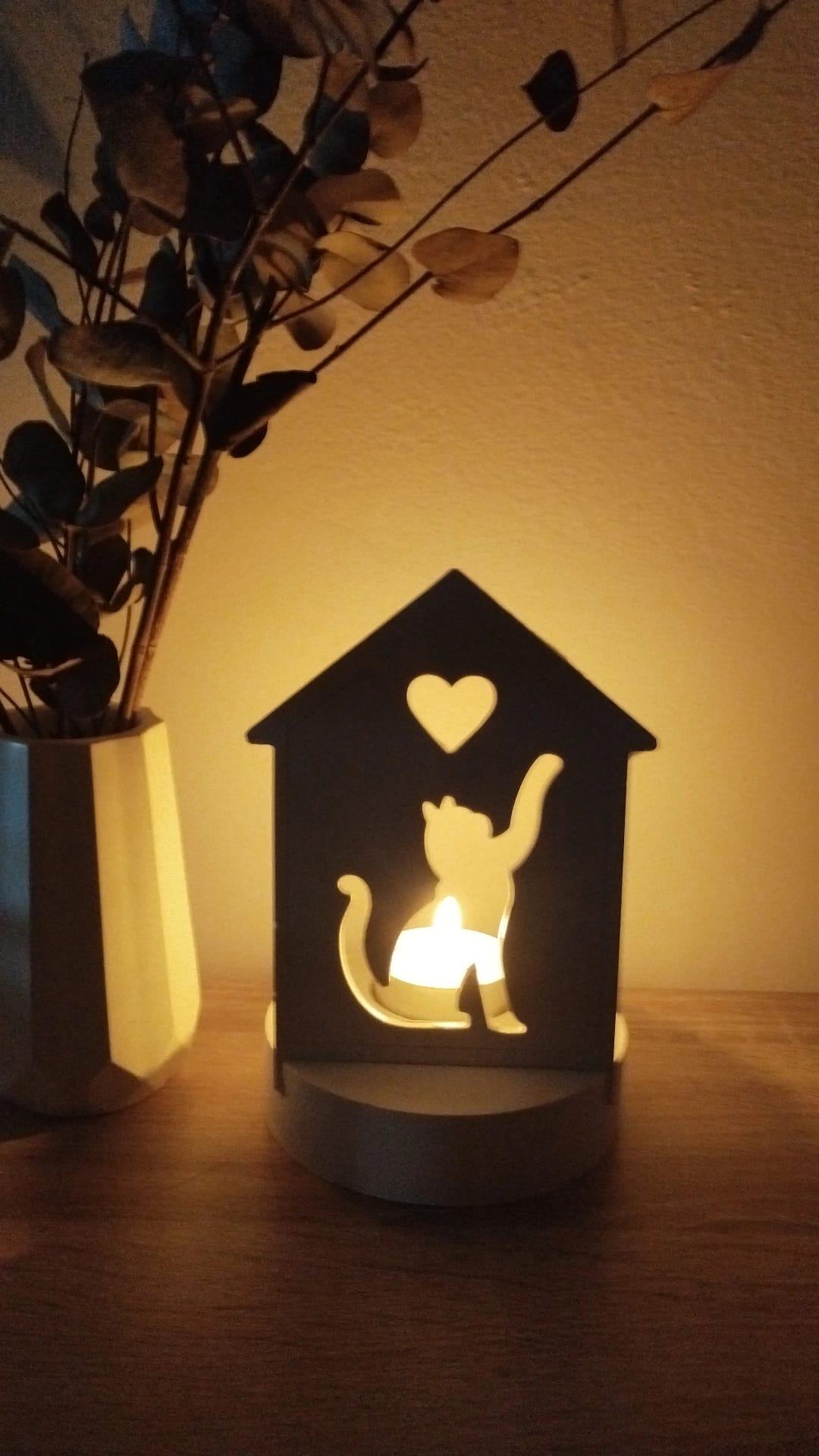 Porta velas Gato