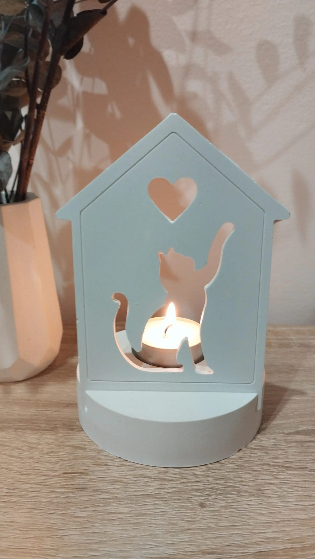 Porta velas Gato